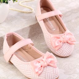 Cute Walk by Babyhug Ballerina with Velcro Closure & Bow Applique - Pink-picture-32