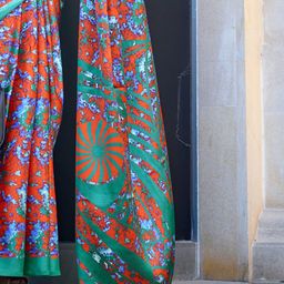 Mitera Abstract Printed Block Print Saree image 4