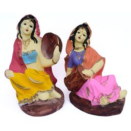 Aura Pink & Peach-Colored 2 Pieces Rajasthani Showpieces-3
