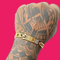 Dynamic Retail Global Men Gold-Plated Stainless Steel Link Bracelet-image-79