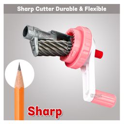 Fiddlerz Sharpener For Kids Toy Car Shaped Pencil Sharpener with Moving Wheels Table Sharpener Machine School Supplies for Kids (Pink) image 5