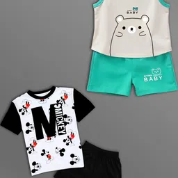 HELPOM Unisex Kids Printed T-shirt with Shorts-picture-40