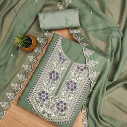DIVASTRI Women Embroidered Unstitched Dress Material-picture-30