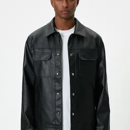 Koton Men Crop Bomber with Embroidered Jacket-image-35