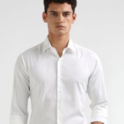 Arrow New York Men Slim Fit Solid Spread Collar Formal Shirt-picture-48