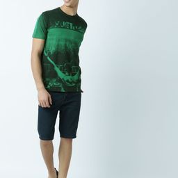 Huetrap Men Green Printed Round Neck T-shirt-image-76