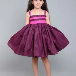 Pink Chick Colourblocked Fit & Flare Dress-image-90