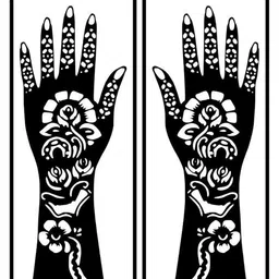 ORDERSHOCK Arabic Pattern Mehndi Stencil Sticker-picture-47