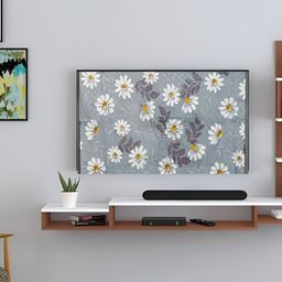 Kalra Magic Grey & White Printed Dustproof & Waterproof 32 Inch Tv Cover-52