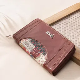 ZOUK Women Arika Zipper Wallet Kutch Gamthi-13