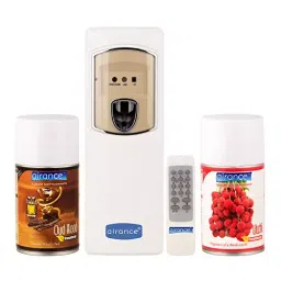 Airance Air Freshener Electronic Machine Dispenser With Remote & 250 ml Each Oud Wood & Litchi Fragrance Spray Bottle (Pack of 3)-image-6