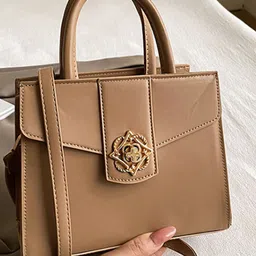 haute sauce by  campus sutra HAUTE SAUCE by Campus Sutra Leather Structured Shoulder Bag with Applique image 2