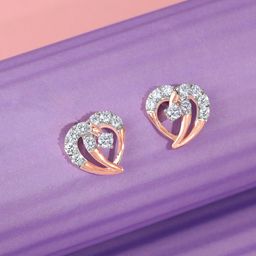GIVA 18KT Rose Gold Happy Love Lab Grown Diamond Studs-picture-42