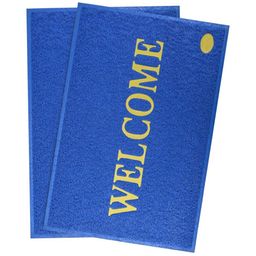 Aura 2-Pcs Blue & Yellow Printed Anti Skid Doormat-10