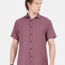 Blu MNKY Men Smart Slim Fit Casual Shirt-image-89