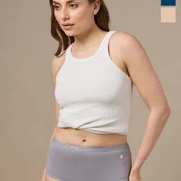 URBAN ADVENTURE Pack Of 3 High-Rise Hipster Briefs 3UAW-006(SKIN-GREY-LAGOON)-image-67