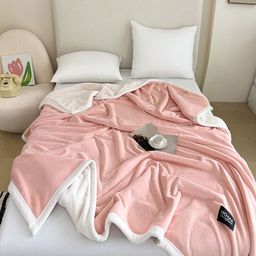 JC HOME Pink Mild Winter 600 GSM Double Bed Blanket-image-62