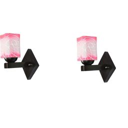 1ST TIME Pink & White Solid Glass Traditional Cylinder Wall Lamps Wall Lamps-picture-9