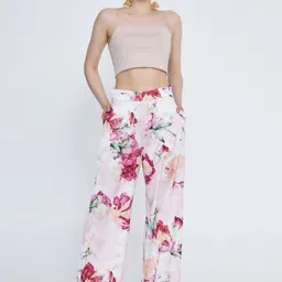 Fashion Gaiia Women Floral Printed Trousers-image-13
