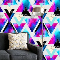 ArtzFolio Printed UV-Resistant Anti-Bacterial Abstract Triangles Peel & Stick Wallpaper-29