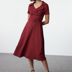 Trendyol Women Fit & Flare Midi Dress-image-91