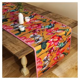 SEJ by Nisha Gupta Floral Yellow Large size Table Runner Yellow-23