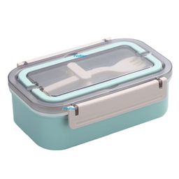 FunBlast Stainless Steel Lunch Box with Spoon and Fork - Green-27