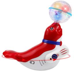 YAMAMA Sea Lions Dancing with Reflected 3D Lights Wonderful Music Toy - Red-17