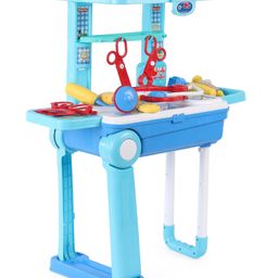 fab n funky 2 in 1 Doctor Play Set Trolley with Doctor Tools 37 Pieces - Blue-picture-10