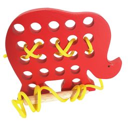 KIDS LOGIC Sewing & Lacing Toy Elephant - Multicolor-image-33