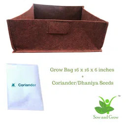sow & grow Large Grow Bag and Coriander Seeds Grow it Yourself Vegetable Kit-picture-13