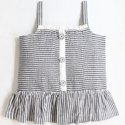 Cherry Crumble By Nitt Hyman Sleeveless Striped Top - Off White & Grey-image-84