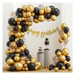 Special You Black & gold theme Birthday Decoration items for Boy, Balloon Decoration for birthday , Birthday backdrop for decoration , Birthday decoration kit -51 pcs-image-17