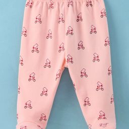 Tango Interlock Knit Bootie Leggings With Bear Print - Pink-picture-8
