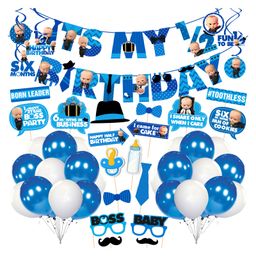 Zyozi Boss Baby Theme Half Birthday Decorations Set For Boy White Blue - Pack of 50-image-13