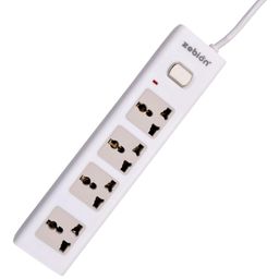 Zebion Safedash 2M Extension Board with 4 Universal Sockets-White-image-62