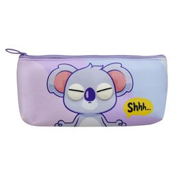 Asera Cartoon Printed Pencil Pouch for Kids/Students Faux Leather Pencil Case Storage Pouch Travel Pouch with Big Cute Eyes and Zipper Closer Eyes Pencil Holder Return Gift for Kids (12 Pcs) image 4