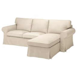 ikea ektorp 3-seat sofa with chaise longue, Kilanda light beige-picture-10