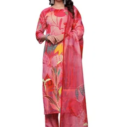 PARVOTSAV Pink Cotton Blend Kurta Sets-picture-50