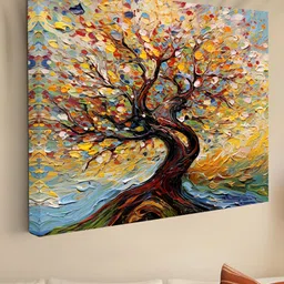Myntra Elegant Homes Multicoloured 1 Piece Canvas Wall Paintings-image-46