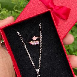 psight Cluster Crystal Pendant Necklace Set-picture-15