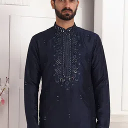 Arihant Rai Sinha Embroidered Thread Work Straight Kurta-image-6