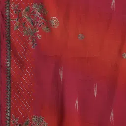 Libas Floral Printed Pleated Mirror Work Anarkali Kurta with Trousers & Dupatta image 4