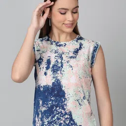 Dressitude Women Printed Round Neck Sleeveless Crepe Top-image-87