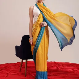 Silk Land Printed Saree With Blouse Piece-42