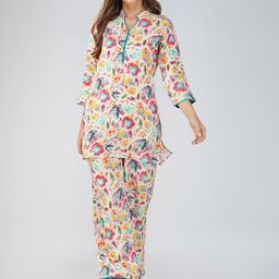 Bindigasm Printed Top With Palazzo Co-Ords-picture-0