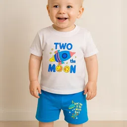 Nicehug Kids Printed T-shirt with Shorts-25