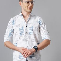 THE BEETEL HOUSE Men Standard Slim Fit Spread Collar Abstract Printed Cotton Casual Shirt-image-52