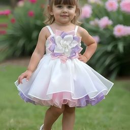 BAESD Floral Net Balloon Dress-image-36