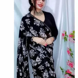 Moda Rapido Floral Poly Georgette Designer Saree-picture-46